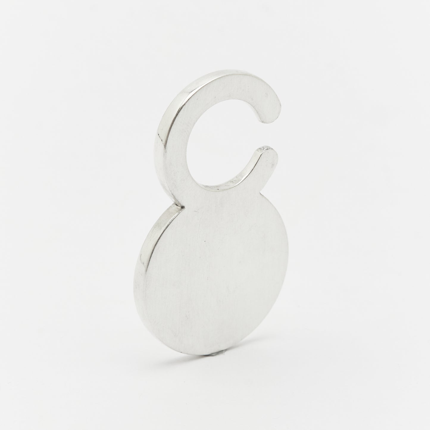 Sculptural jewellery silver minimalist rock and roll design  - Unique handcrafted silver ear cuff – statement jewellery by AROE.