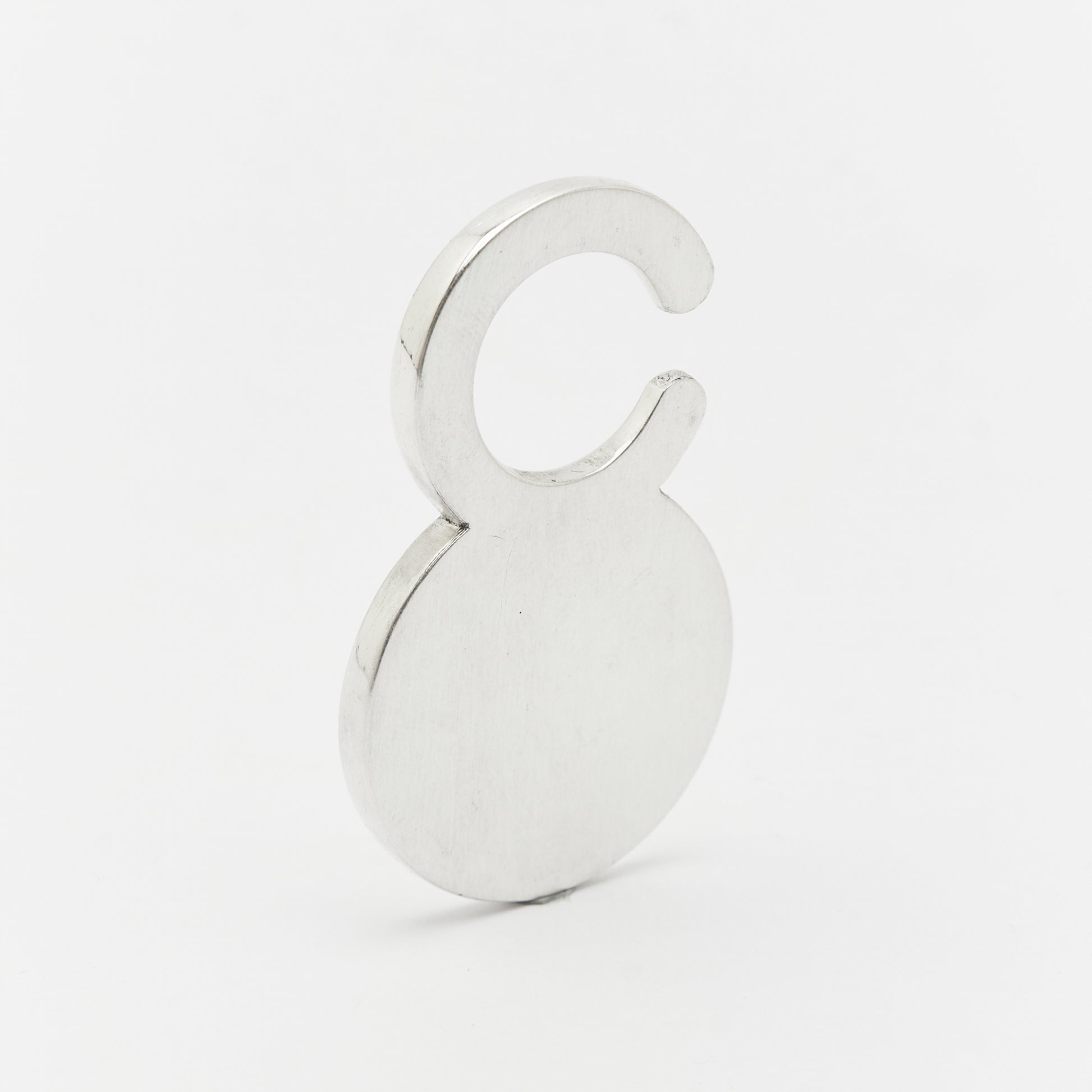 Sculptural jewellery silver minimalist rock and roll design  - Unique handcrafted silver ear cuff – statement jewellery by AROE.