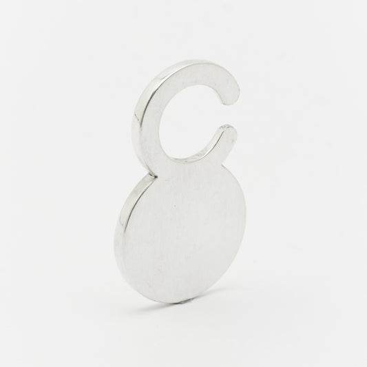 Sculptural jewellery silver minimalist rock and roll design  - Unique handcrafted silver ear cuff – statement jewellery by AROE.