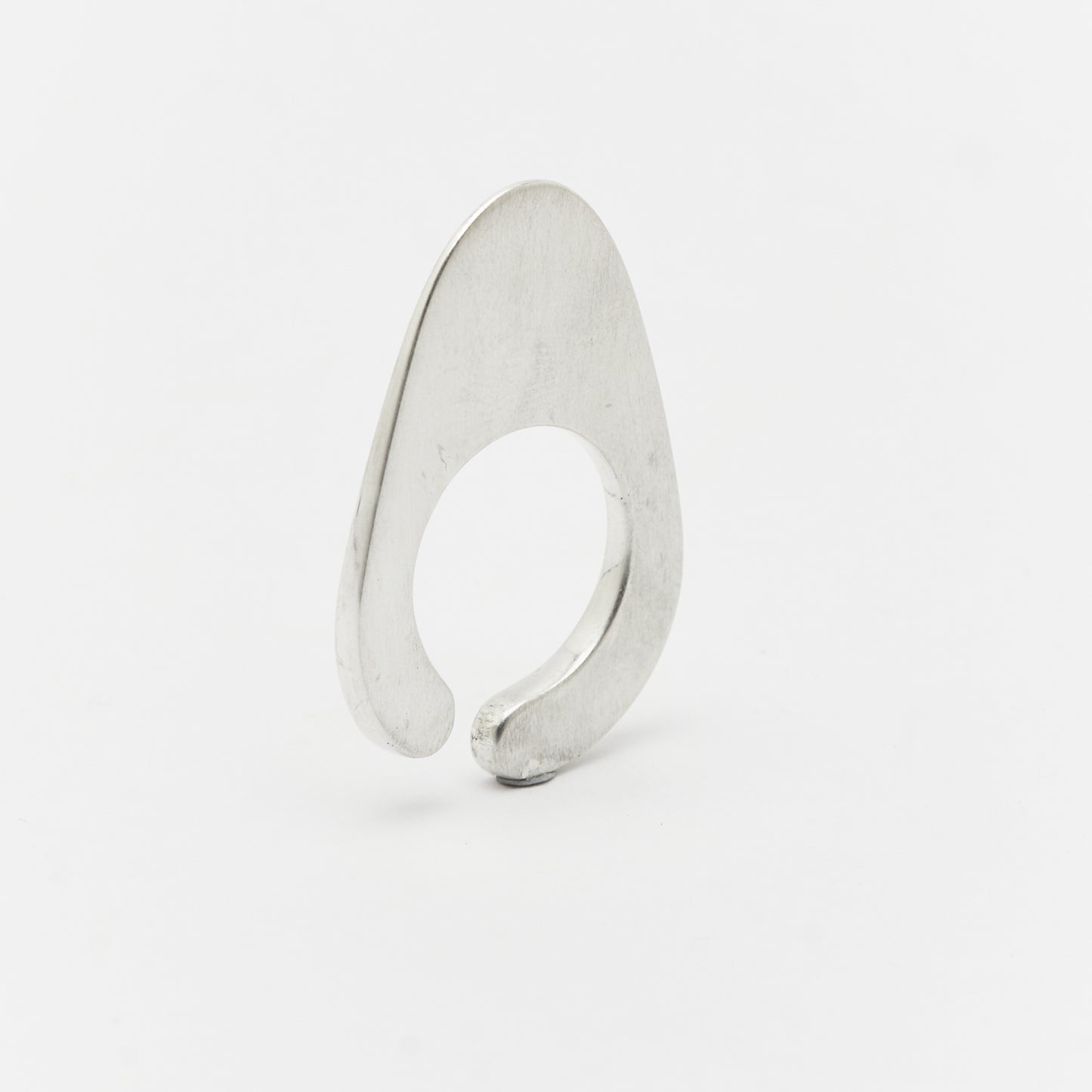 Contemporary silver ear cuff minimalist negative space rock design jewellery by AROE - Unique handcrafted silver ear cuff – statement jewellery by AROE.