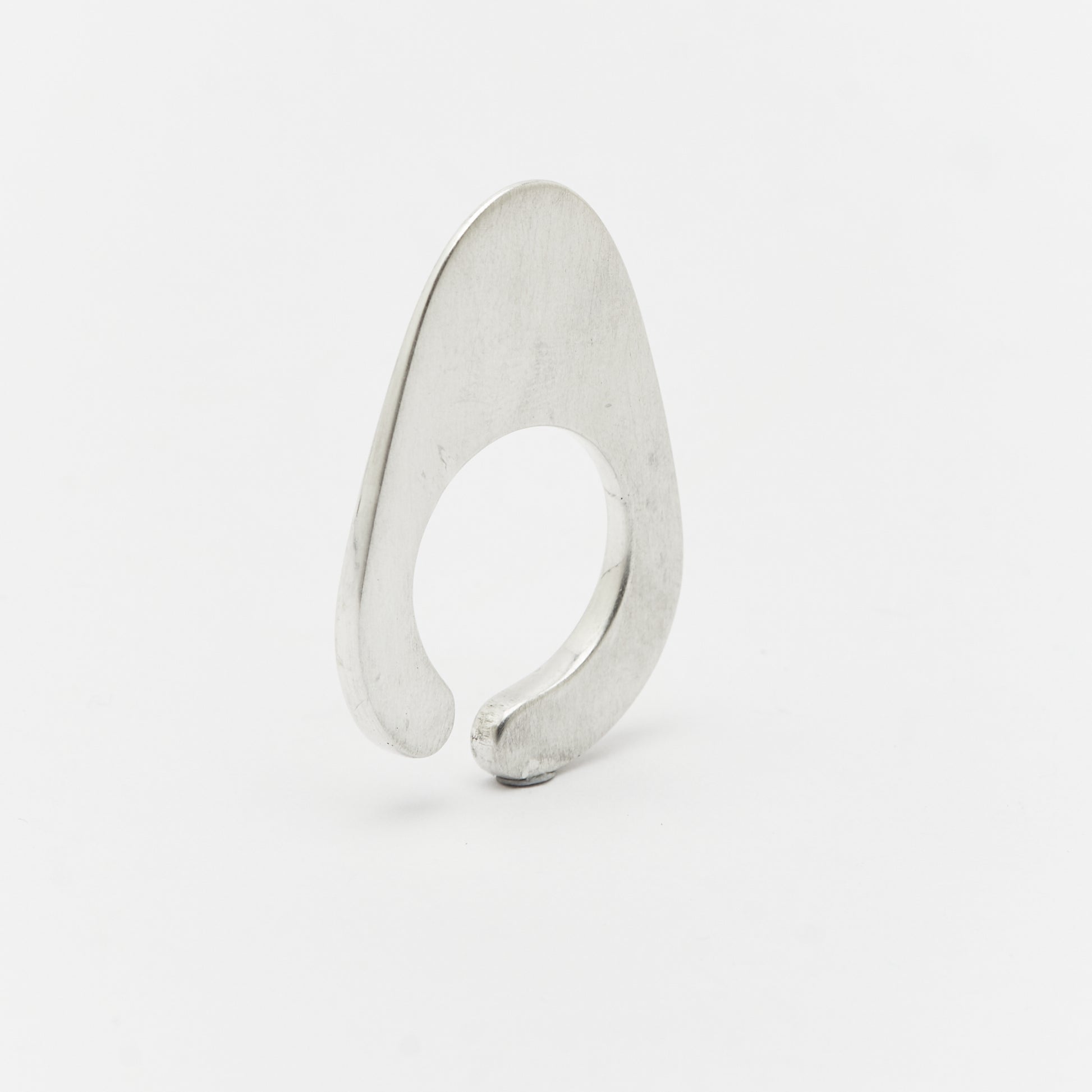 Contemporary silver ear cuff minimalist negative space rock design jewellery by AROE - Unique handcrafted silver ear cuff – statement jewellery by AROE.