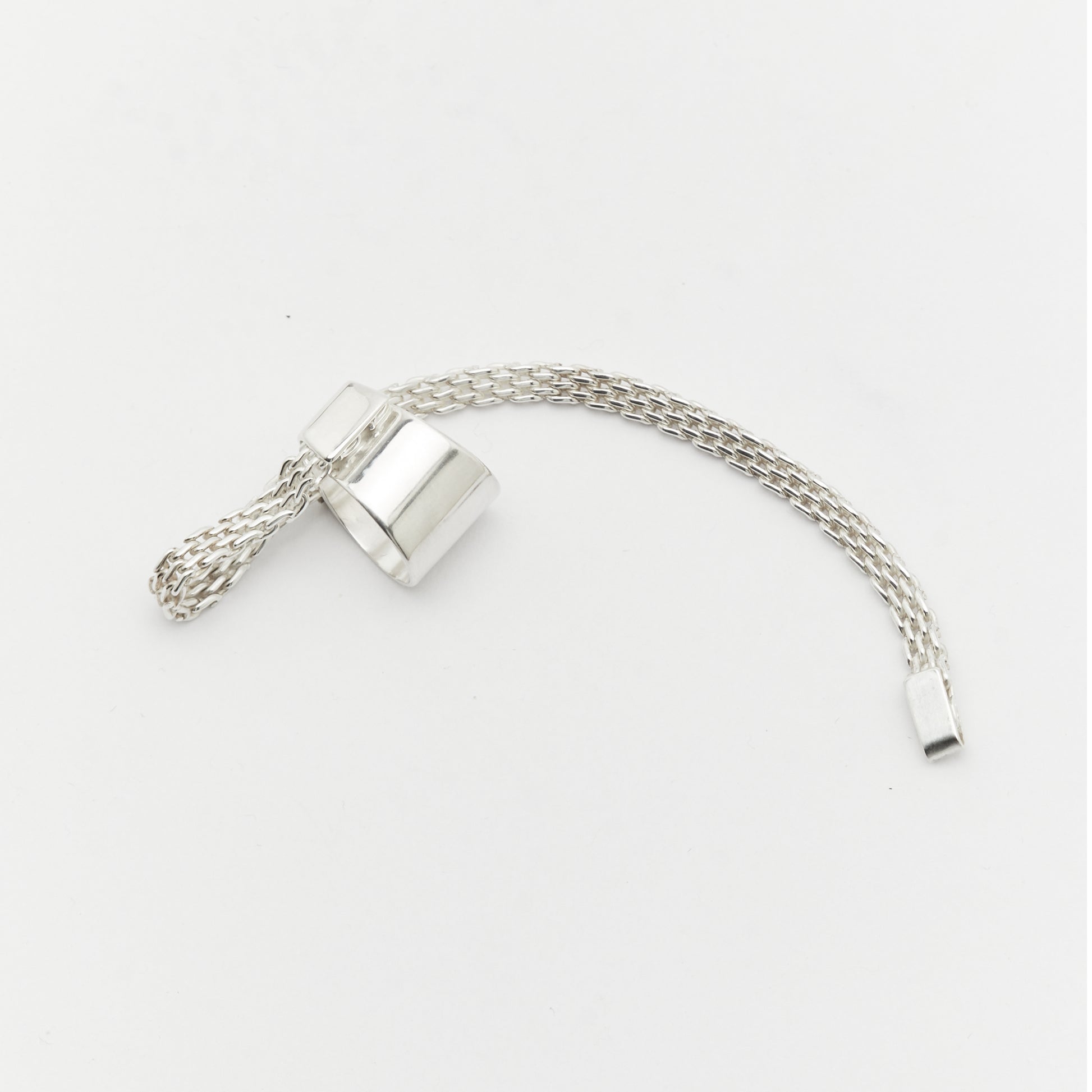 Minimalist silver ear cuff no meaning design poetic jewelry AROE - Unique handcrafted silver ear cuff – statement jewellery by AROE.