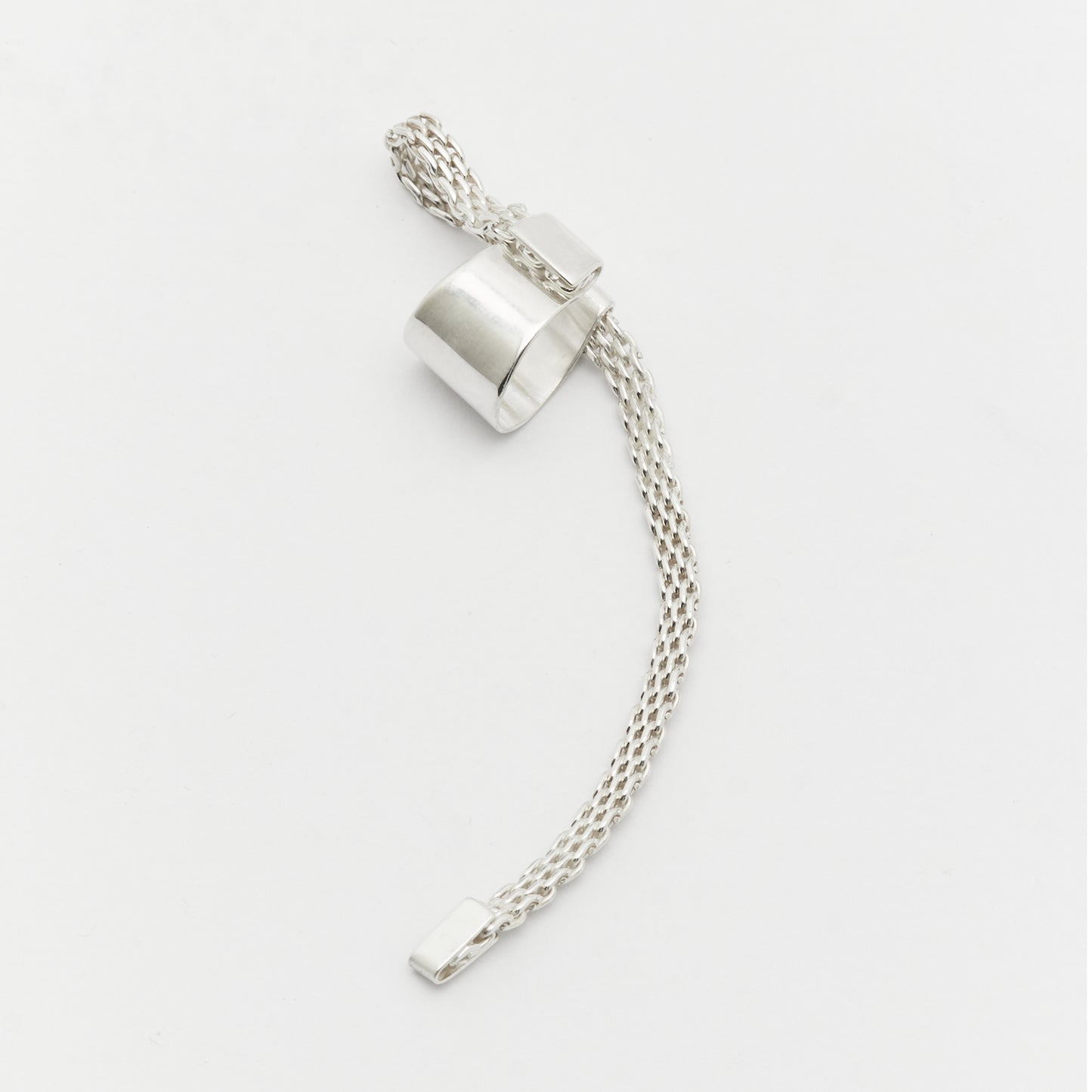 Minimalist silver ear cuff no meaning design poetic jewelry AROE - Unique handcrafted silver ear cuff – statement jewellery by AROE.