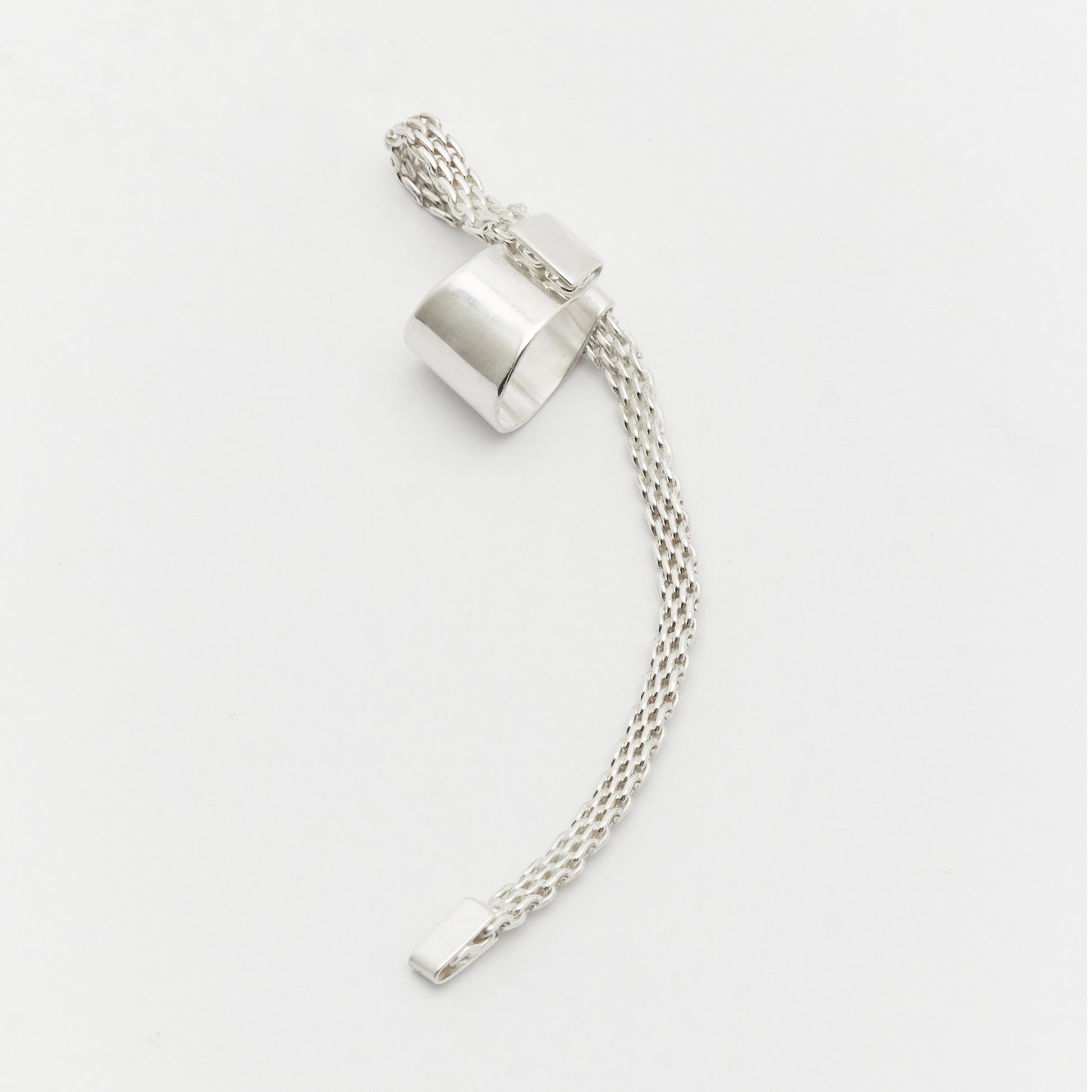 Minimalist silver ear cuff no meaning design poetic jewelry AROE - Unique handcrafted silver ear cuff – statement jewellery by AROE.