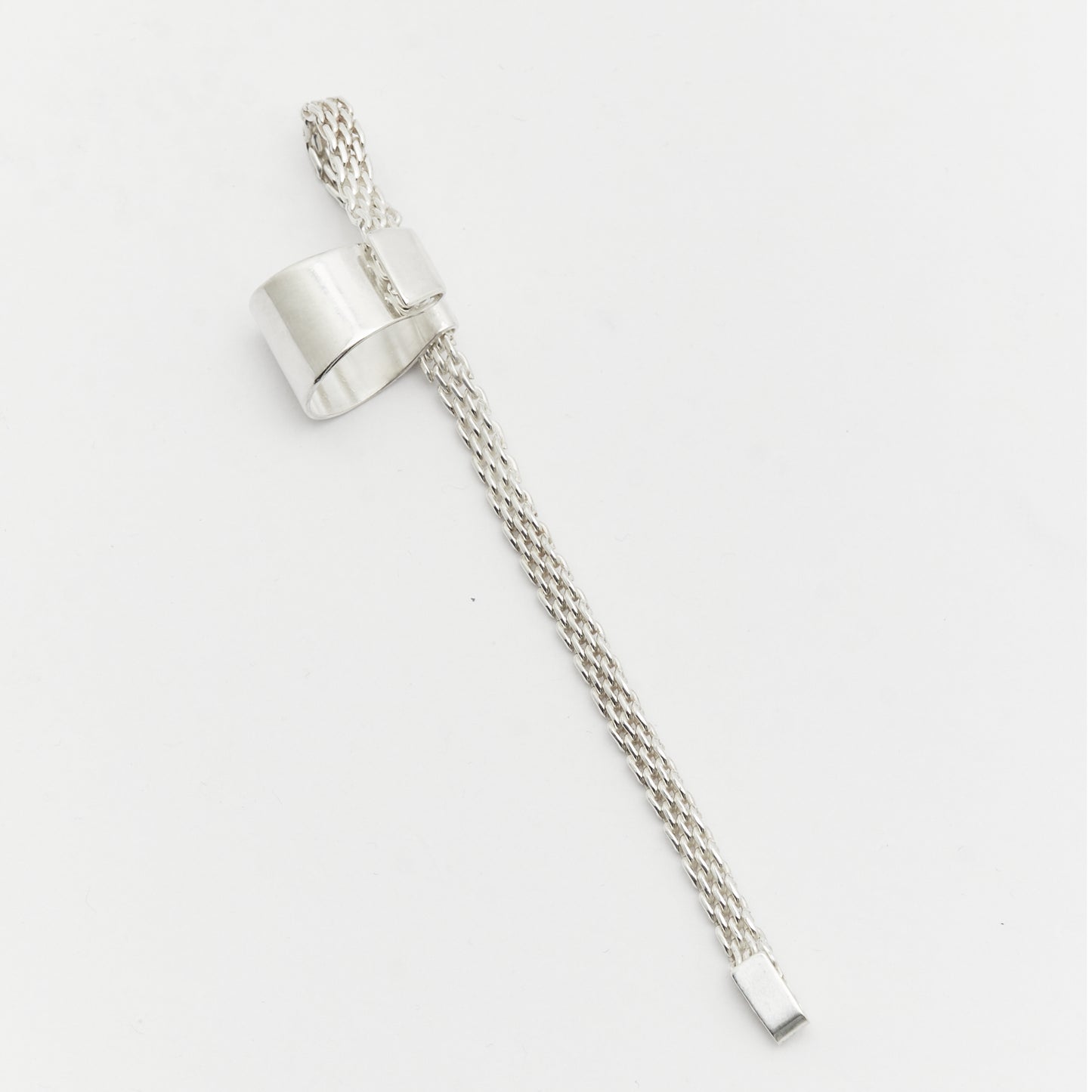 Minimalist silver ear cuff no meaning design poetic jewelry AROE - Unique handcrafted silver ear cuff – statement jewellery by AROE.