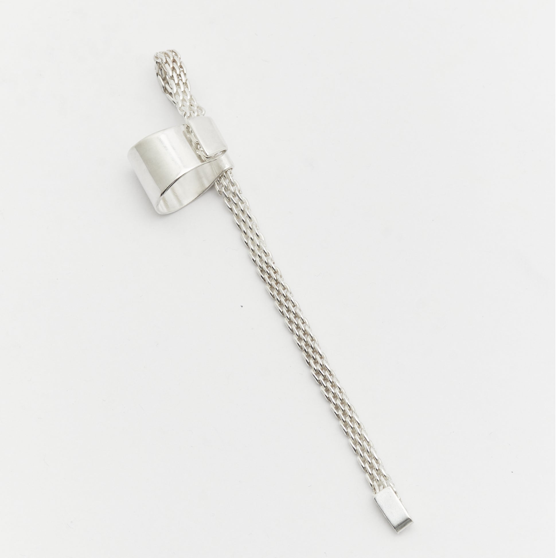 Minimalist silver ear cuff no meaning design poetic jewelry AROE - Unique handcrafted silver ear cuff – statement jewellery by AROE.