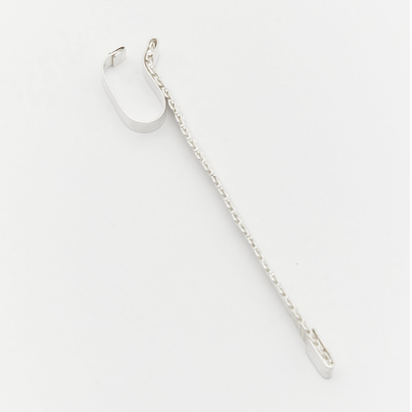 Woven and polished sterling silver ear cuff – No Justification statement jewellery by AROE
