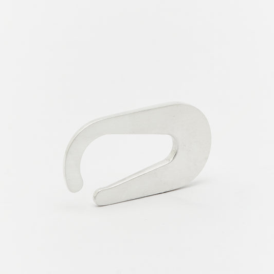 Minimalist sculptural earcuff quiet design silver - Unique handcrafted silver ear cuff – statement jewellery by AROE.
