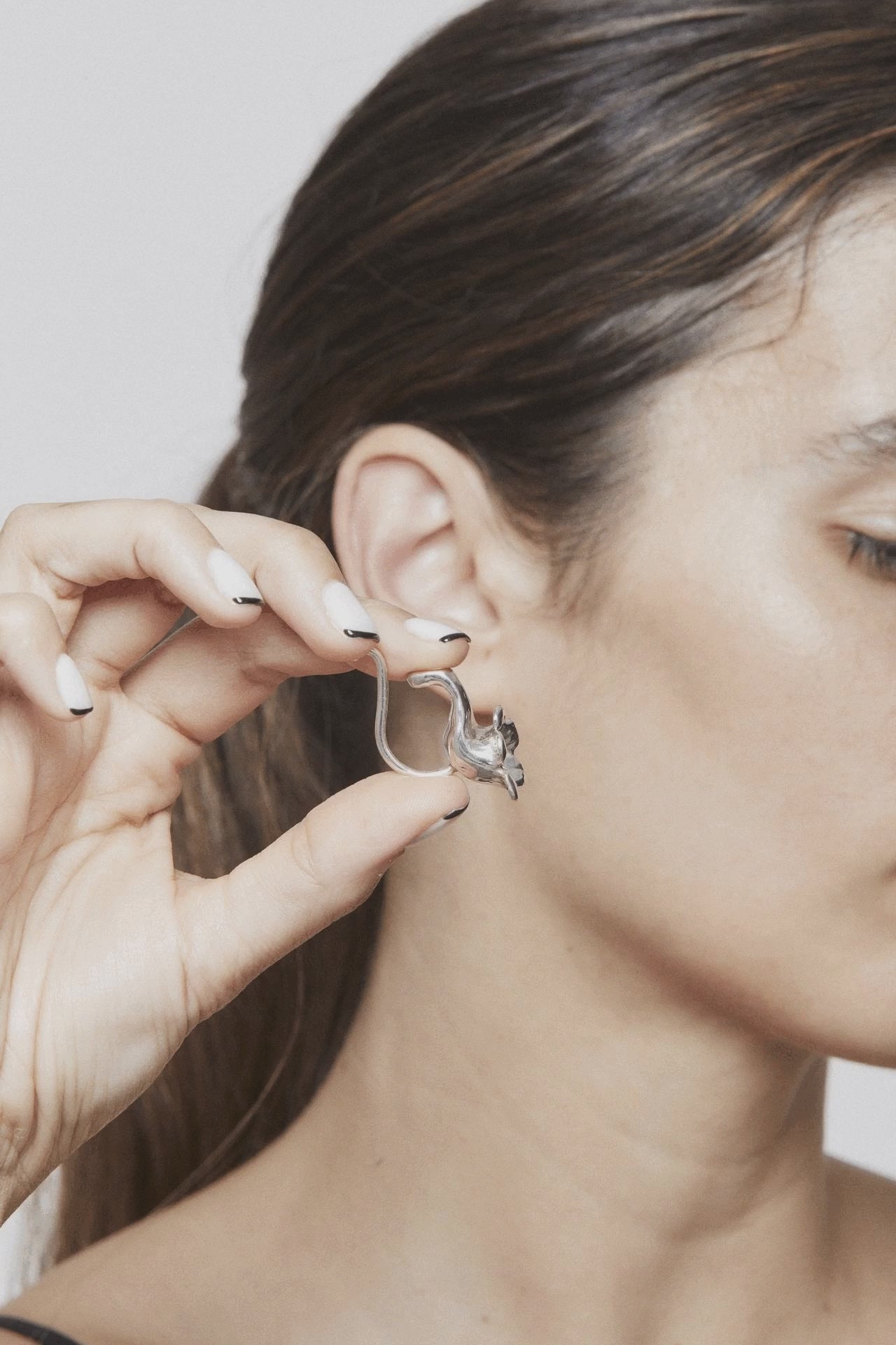 blooming resilience_Statement_Silver_Ear_cuff_by_AROE_stop_motion