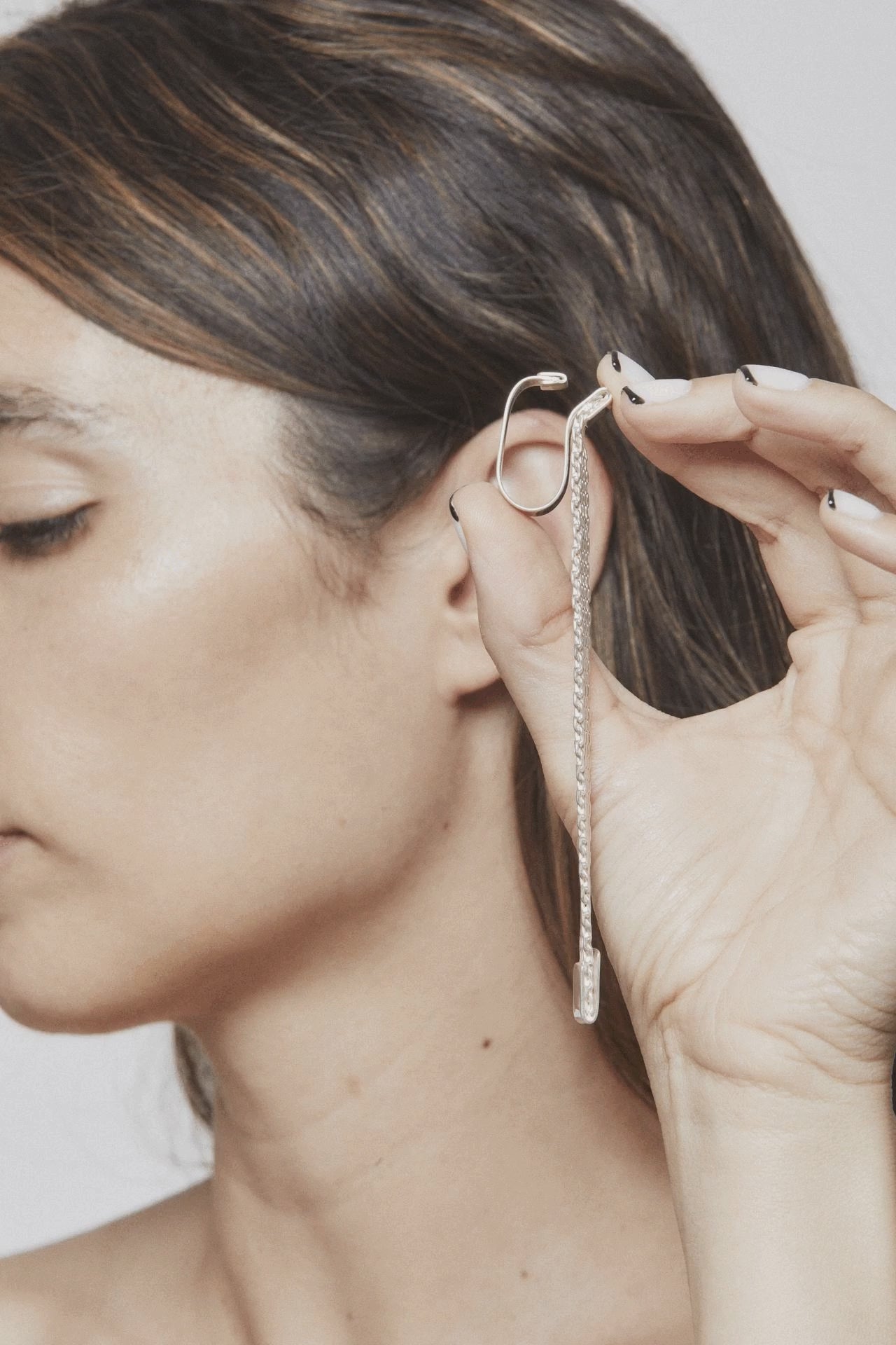 No_justification_Statement_Silver_Ear_cuff_by_AROE stop motion