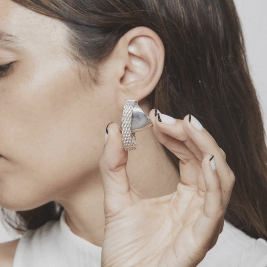 no title earcuff stop motion silver statement jewellery by AROE